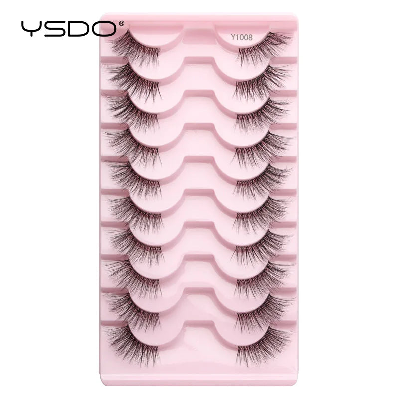 New Fox Half Eyelashes 3/10 Pairs 3D Mink Lashes Natural Eyelash Extension Cat Eye Eyelashes Makeup Tools faux Cils maquiagem - Blinksy